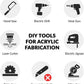 Crafting with 2mm Square Acrylic Boards - Black Grey Plastic Discs for DIY