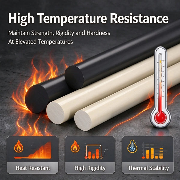 PPS GF40 rod 40% glass fiber reinforced polyphenylene sulfide - view 1