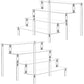 A clear acrylic display stand with five tiers