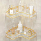 Acrylic corner bathroom shelf without drilling with kitchen supplies