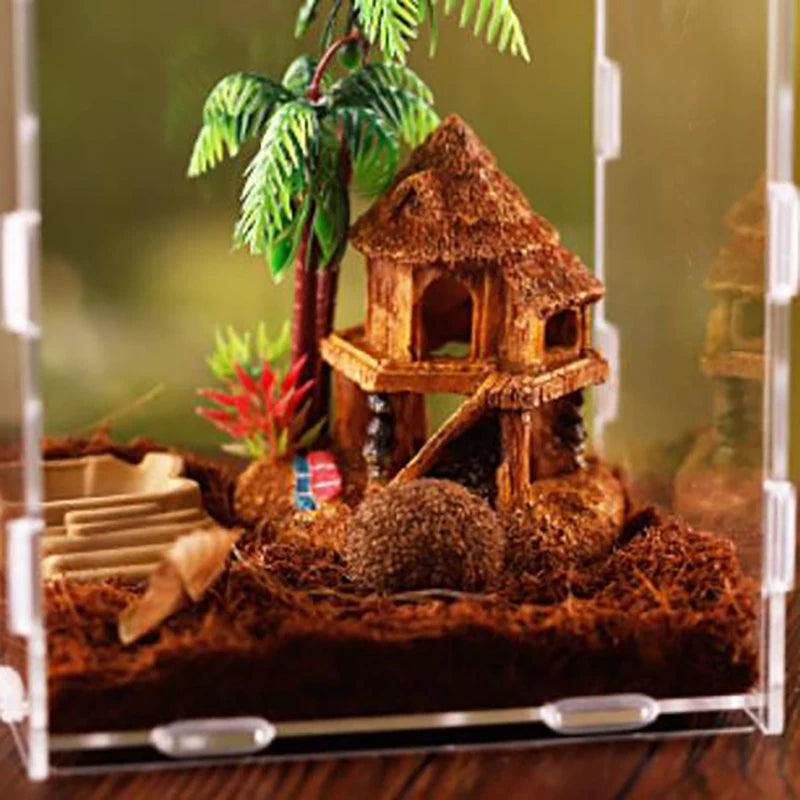 Spacious interior of the acrylic tarantula enclosure