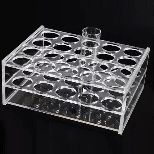 Clear 24-hole storage plate for organizing beads
