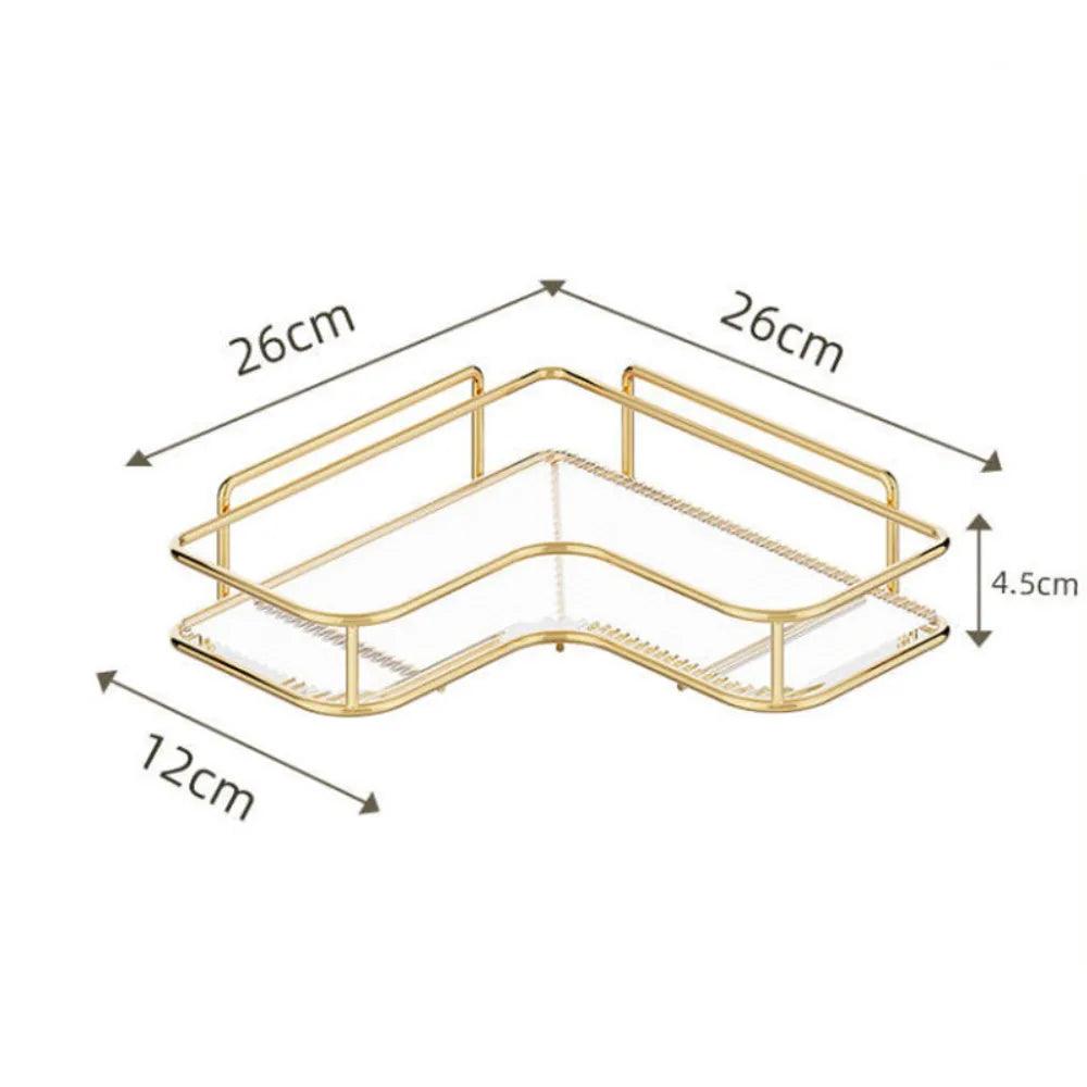  Acrylic corner bathroom shelf without drilling with skincare products