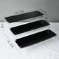 3 tier black acrylic display stand for makeup