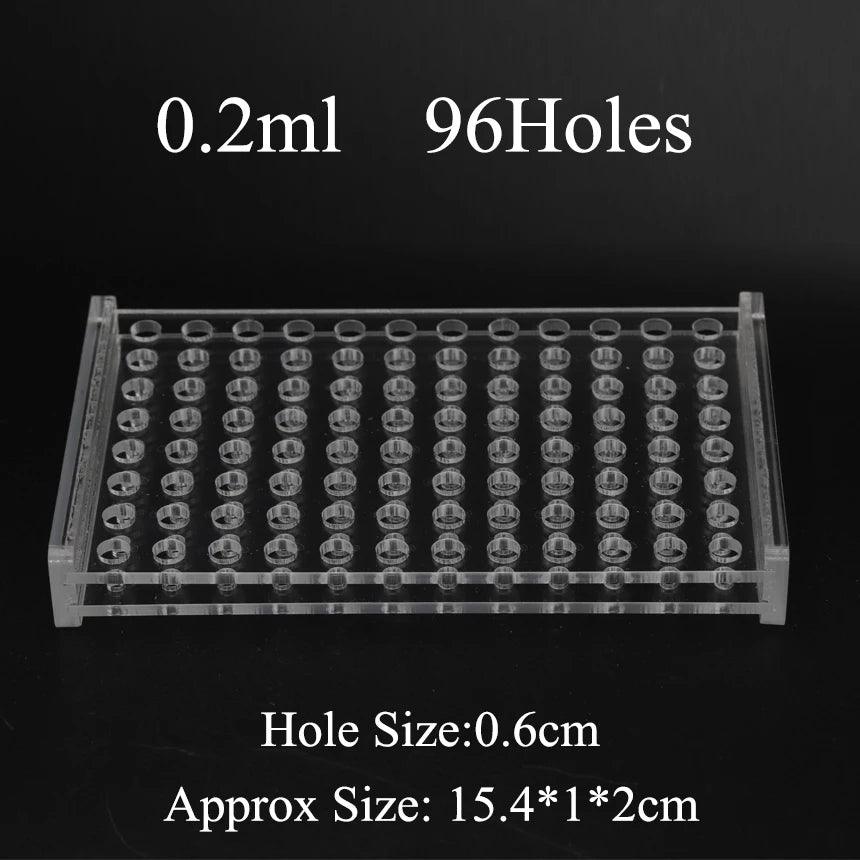Clear 24-hole storage plate for organizing beads