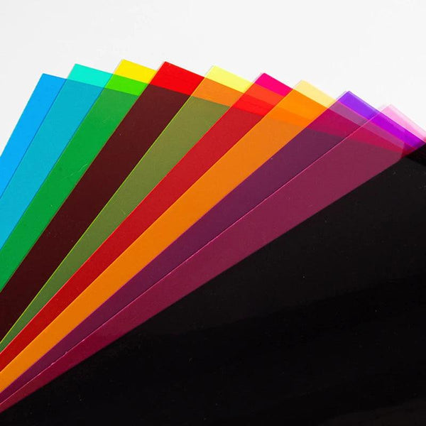 A4 transparent colored PVC sheets in 10 color options for DIY crafts