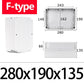 ABS junction box with rubber gasket seal for watertight protection
