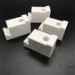 Multiple thickness options of black and white ABS plastic sheets stacked for selection