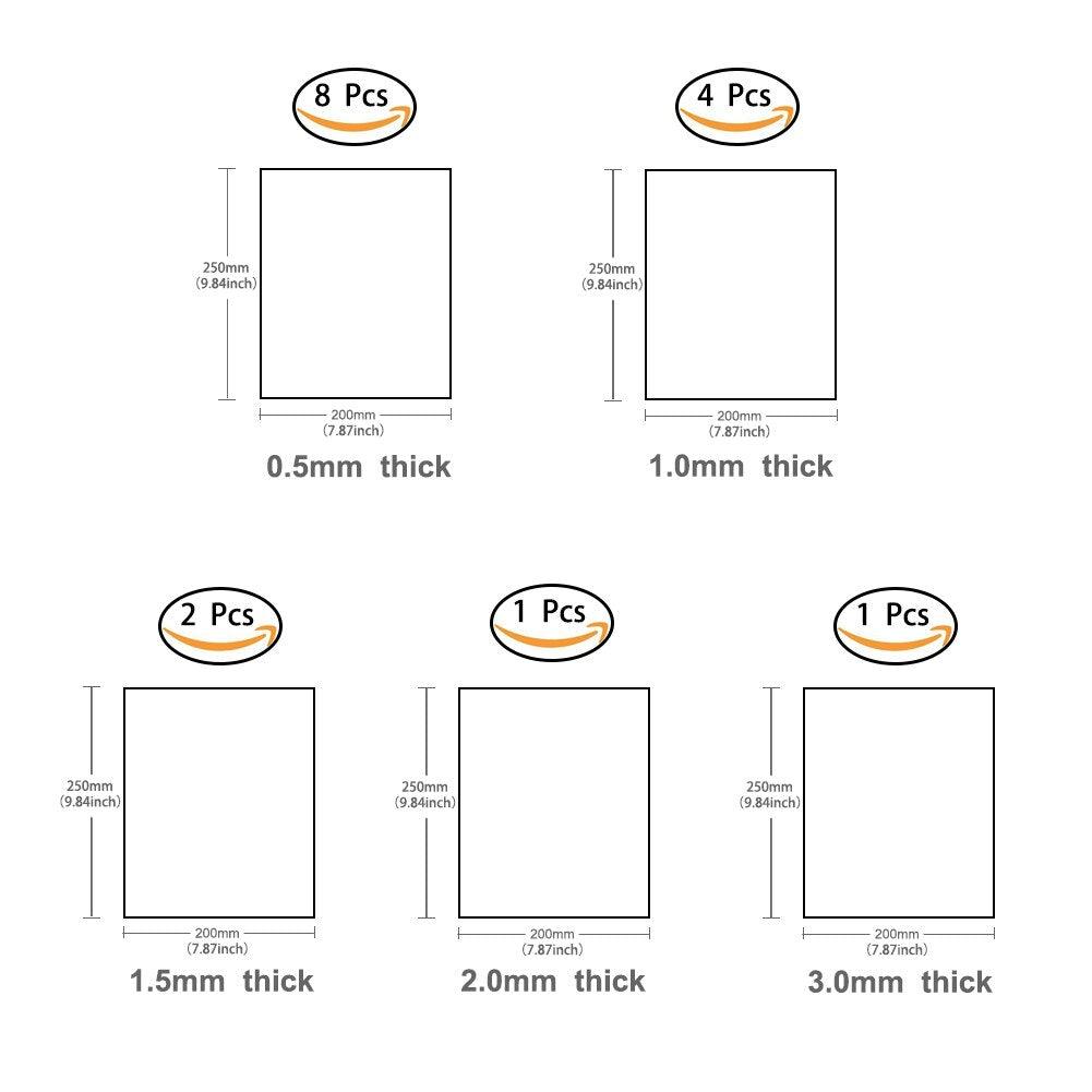 1 mm ABS plastic sheet 200x250 mm for DIY prototyping
