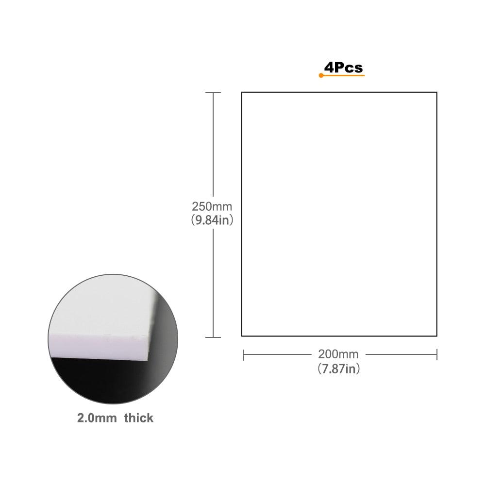 3 mm ABS sheet pack 200x250 mm for architectural mock-ups