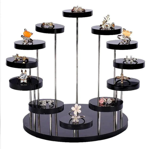12-slot clear acrylic display stand for jewelry and collectibles