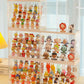 Blue 2-grid small acrylic showcase for Popmart blind box collectibles