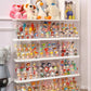 2-grid small white acrylic toy display cabinet for blind box collectors