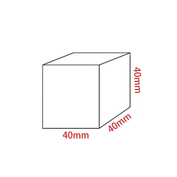 Sample collection of custom dimension acrylic blocks from 3cm to 20cm sizes