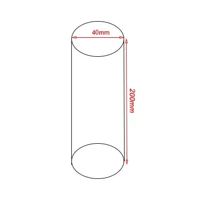 Size comparison of different height acrylic display cylinders 3cm to 20cm