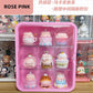 Acrylic display cabinet on desk for anime collectible figurines