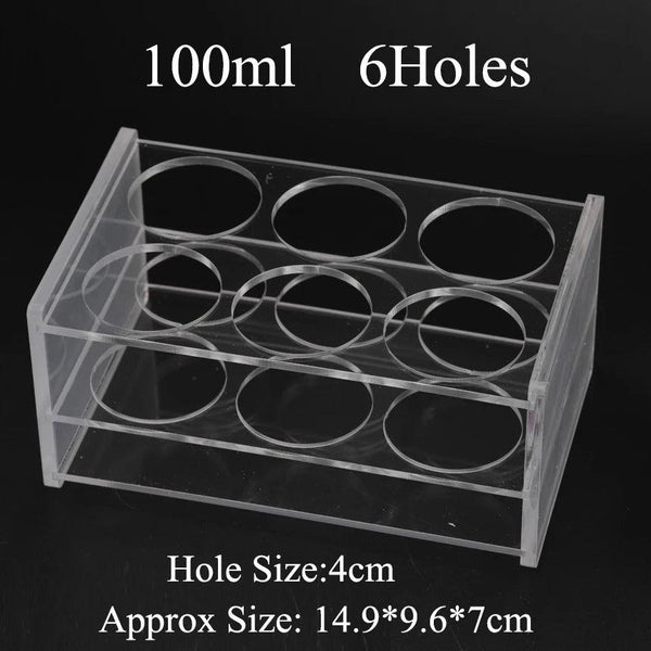 Engraved logo on custom acrylic centrifuge tube storage plate