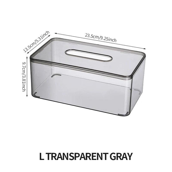 Acrylic tissue and remote holder for office desk organization