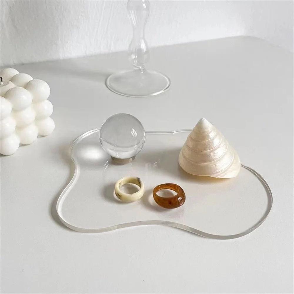 Mini clear acrylic display tile (17x12mm) front view