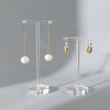 Clear acrylic earring display stand T-shape front view