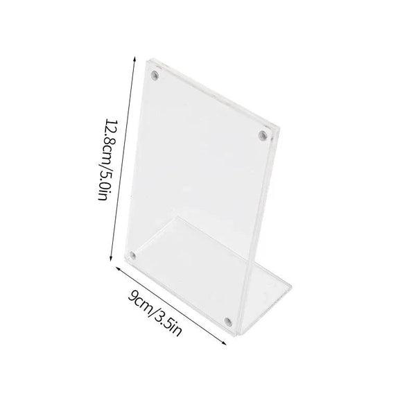 Large idol photocard collection displayed in transparent acrylic frames