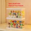 Rose pink acrylic showcase box for collectible dolls and figurines