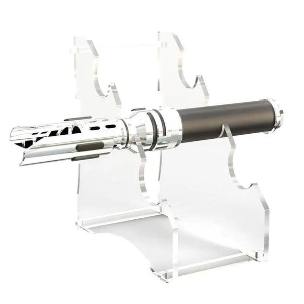 Clear acrylic lightsaber display stand – front view
