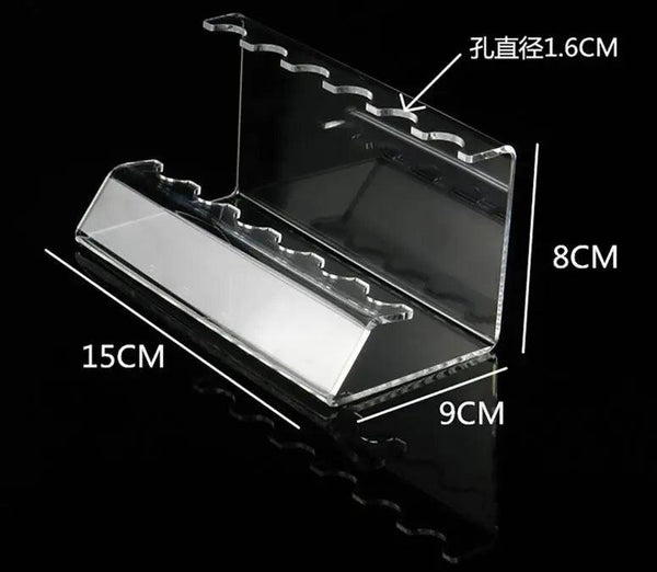Size comparison of 6-slot and 12-slot clear acrylic marker holders
