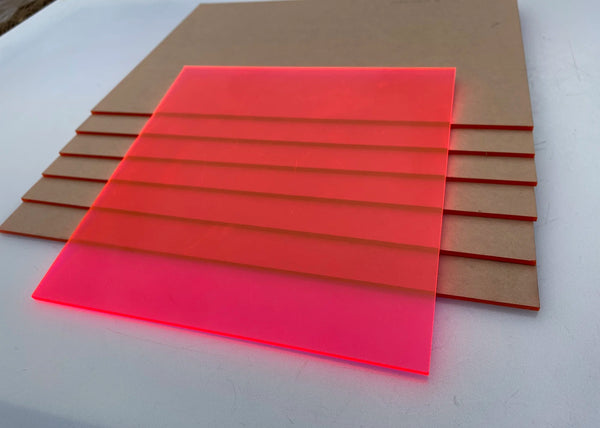 200x200x5mm square translucent acrylic panel perfect square