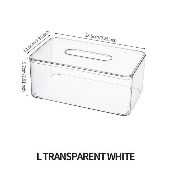 Packaged acrylic tissue box with safe shipping and protection