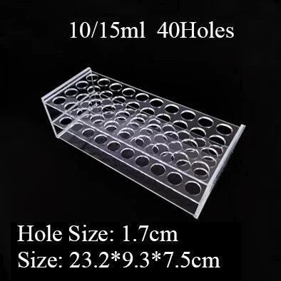 Acrylic organizer for 100ml sample tubes with 10 holes