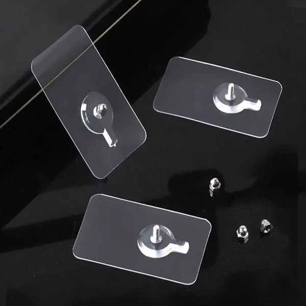 Clear acrylic L-shaped wall shelf for bathroom and kitchen