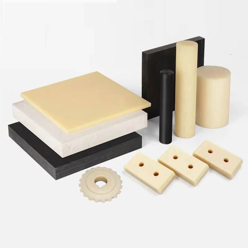 A showcase of custom parts illustrating the key advantages of ABS plastic, including a durable protective housing, a precision-machined component, and a high-aesthetic prototype.