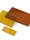 Side view of 4mm thick PEI Ultem sheet with amber color