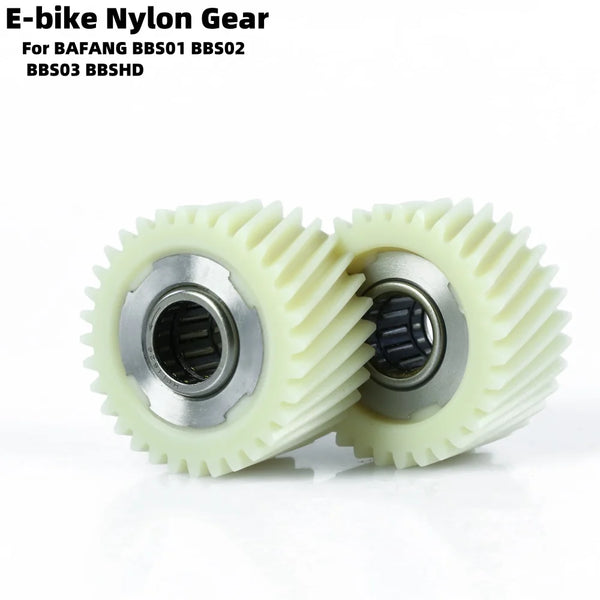 Close-up view of nylon gear teeth showing precision machining quality for Bafang motor