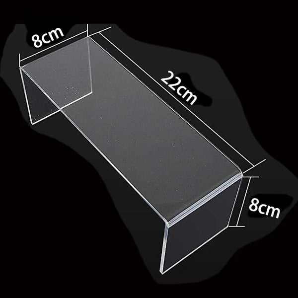 Custom acrylic display stand with laser engraved company logo branding