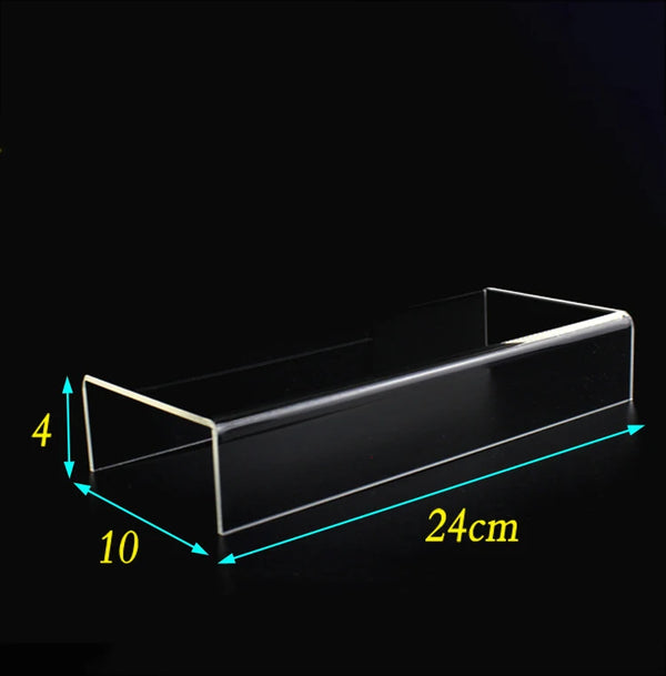 Close-up of polished acrylic edges showing precision CNC machining quality
