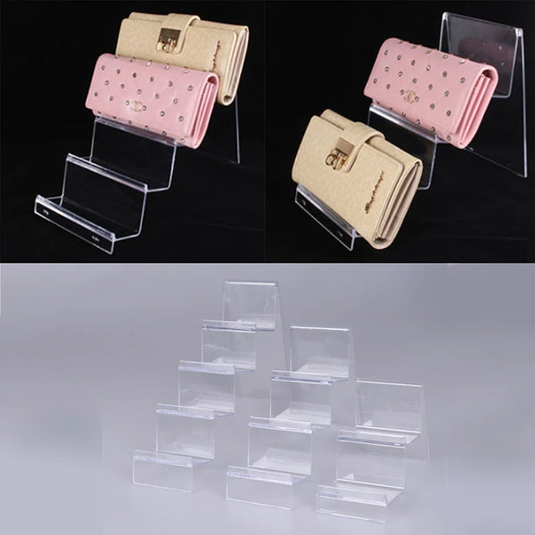 Side angle showing multi-level acrylic display organizer