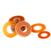 Packaged set of 10 bakelite insulating washers from BeePlastic with labeling