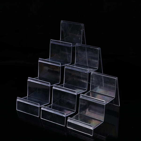 Clear acrylic 4-tier display stand for countertop organization