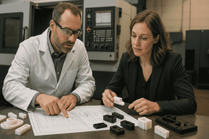 A collage of successful custom fabrication projects by Beeplastic, showcasing high-performance parts made from FR-4, Garolite, Silicone, and various engineering plastics.