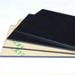 Glossy black plexiglass for signage and display panels