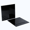 Black cast acrylic sheet with glossy finish in multiple thickness options from 2mm to 10mm