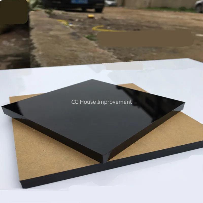 Black acrylic panel for home decor and craft applications