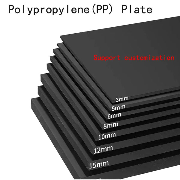 Black PP board for CNC machining chemical processing and industrial applications