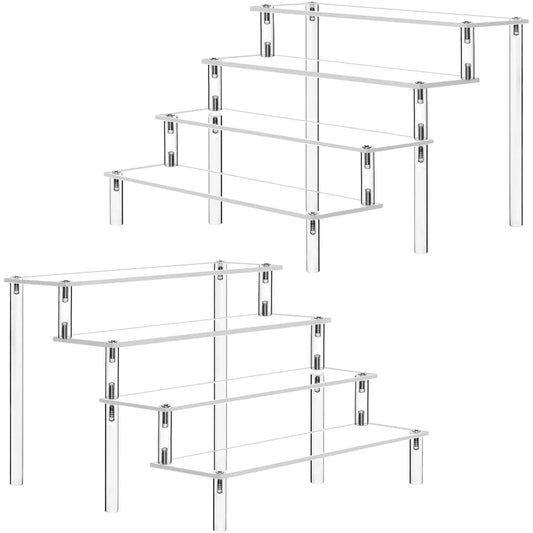 1 Tier Clear Acrylic Display Stand - Front View