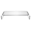 Transparent acrylic laptop stand – front view for desk organization