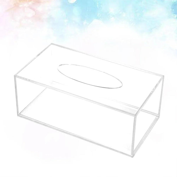 Clear acrylic tissue box holder for home and office