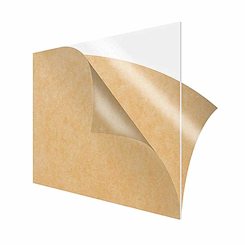 Clear plexiglass sheet front view – crystal acrylic board for DIY and crafts