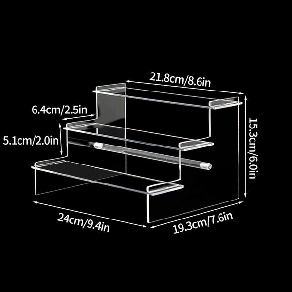 Clear transparent vs black acrylic organizer options